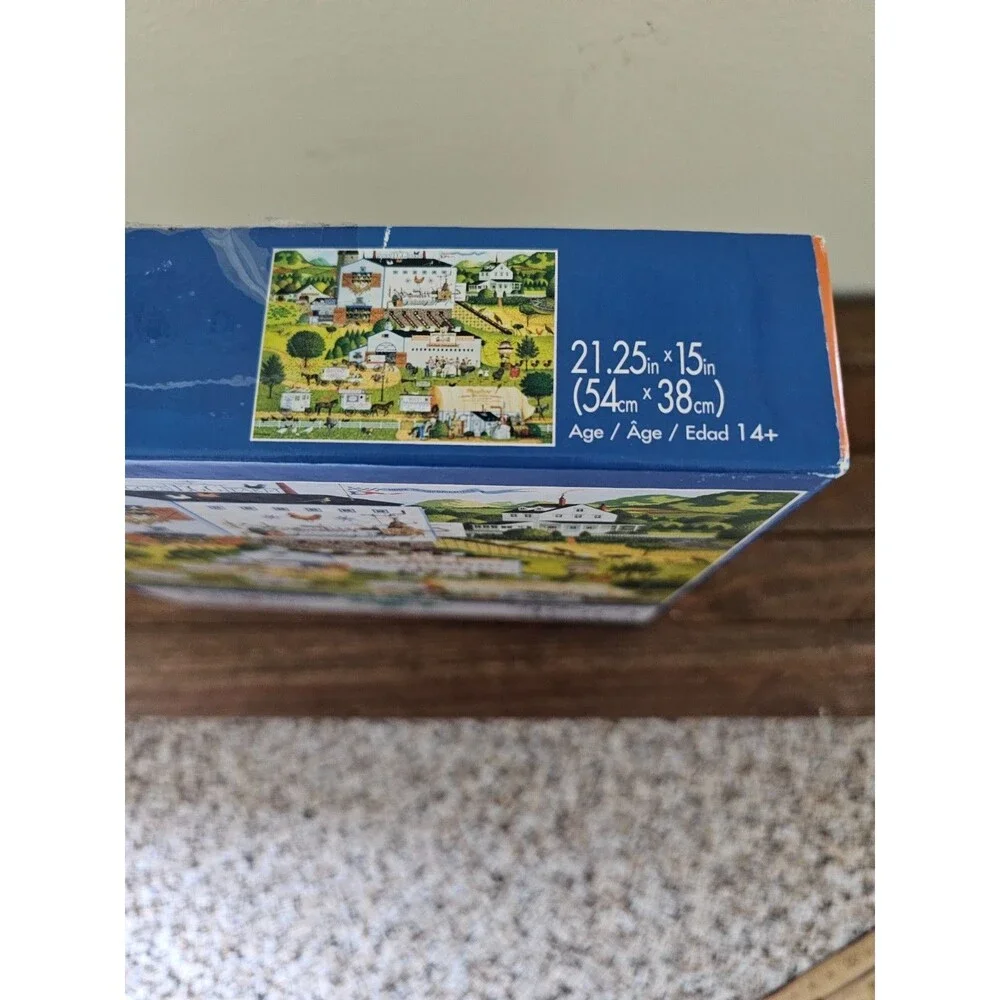 Buffalo Charles Wysocki 300 Large Piece Jigsaw Puzzle Sunny Side Up Farm Animal